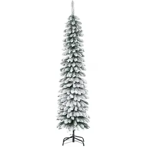 HOMCOM Künstlicher Weihnachtsbaum, 180 cm Christbaum mit 395 Spitzen, ...