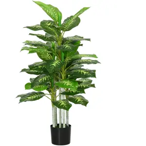 HOMCOM Künstliche Dieffenbachie groß 120 cm Kunstpflanze, Künstliche P... günstig