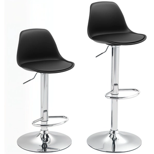HOMCOM Barhocker 2er Set, Gepolstert Barstuhl mit Stahlgestell, Lehne,... günstig