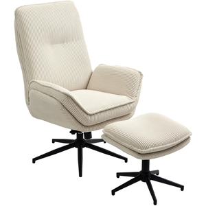 HOMCOM Relaxsessel mit Hocker 360°Drehbarer Fernsehsessel mit Liegefun... günstig