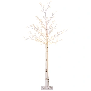 HOMCOM LED Lichterbaum 150 cm LED Baum mit 120 warmweißen LEDs, 3 Hell...