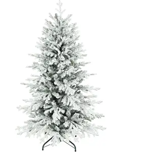 HOMCOM Künstlicher Weihnachtsbaum, 150cm Christbaum mit Schnee, 1162 Z...