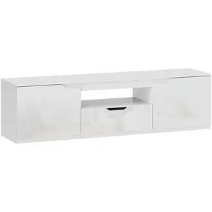 HOMCOM TV Schrank Lowboard mit 2 Türen, Schublade, 160 cm lang Fernseh... günstig