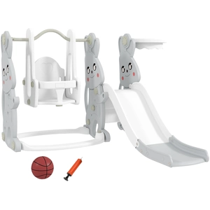 AIYAPLAY Rutsche 4-in-1 Kinderrutsche mit Schaukel, Klettergerüst, Bas... günstig