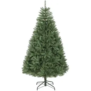 HOMCOM Weihnachtsbaum künstlich 180 cm Christbaum mit 1687 dichten Zweigen Tannenbaum mit klappbarem Metallständer Grün   Aosom