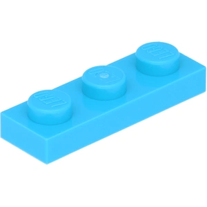 Lego® 1x3 Platte 3623 - 50 Stück Mittleres Azurblau
