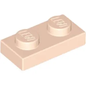 Lego® 10x 1x2 Platten 3023 - Plate Helles Nougat - Light Nougat