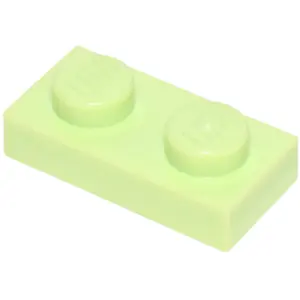 Lego® 10x 1x2 Platten 3023 - Plate Gelbgrün - Yellowish Green