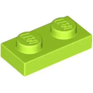 Lego® 100x 1x2 Platten 3023 - Plate Lime - Lime