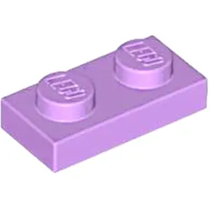 Lego® 100x 1x2 Platten 3023 - Plate Mittleres Lavendel - Medium Lavend...