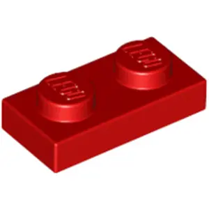 Lego® 100x 1x2 Platten 3023 - Plate Rot - Red