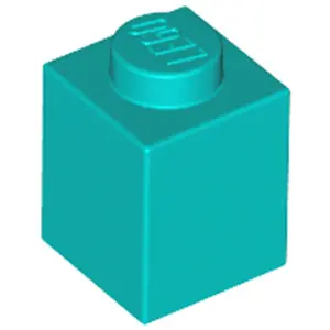 Lego® 50 Stück 3005 Stein Brick 1x1 Part Basic Steine 50 Dunkles Türki...