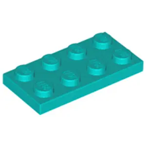 Lego® 1 Stück 3020 Platten Plates 2x4 Part Basic 1 Dunkles Türkies