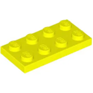 Lego® 10 Stück 3020 Platten Plates 2x4 Part Basic 10 Neon Gelb