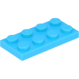 Lego® 100 Stück 3020 Platten Plates 2x4 Part Basic 100 Mittleres Azurb...