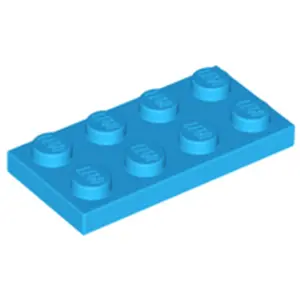 Lego® 10 Stück 3020 Platten Plates 2x4 Part Basic 10 Dunkles Azurblau