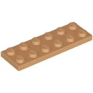 Lego® 2x6 Platte 3795 - 100 Stück Mittleres Nougat