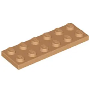 Lego® 2x6 Platte 3795 - 250 Stück Mittleres Nougat