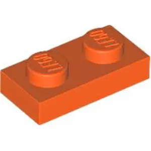 Lego® 10x 1x2 Platten 3023 - Plate Rotorange - Reddish Orange