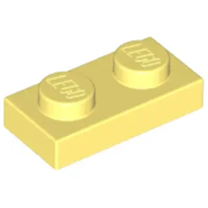 Lego® 50x 1x2 Platten 3023 - Plate Helles Hellgelb - Bright Light Yell...