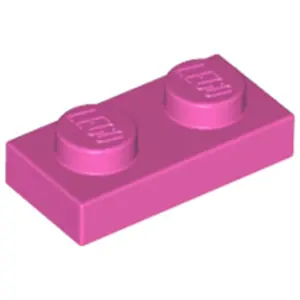 Lego® 50x 1x2 Platten 3023 - Plate Dunkles Pink - Dark Pink