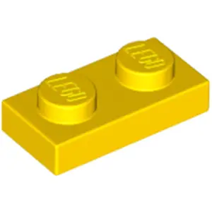 Lego® 50x 1x2 Platten 3023 - Plate Gelb - Yellow