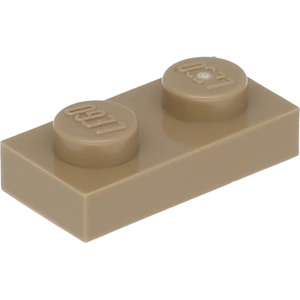Lego® 50x 1x2 Platten 3023 - Plate Dunkles Beige - Dark Tan