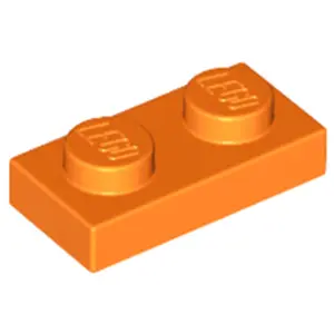 Lego® 50x 1x2 Platten 3023 - Plate Orange - Orange