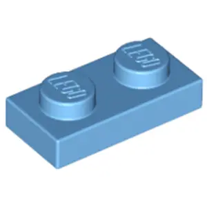 Lego® 50x 1x2 Platten 3023 - Plate Mittleres Blau - Medium Blue