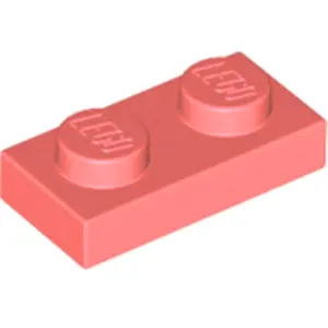 Lego® 50x 1x2 Platten 3023 - Plate Coral - Coral