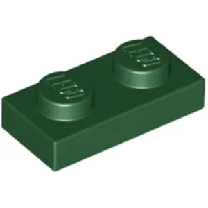 Lego® 50x 1x2 Platten 3023 - Plate Dunkelgrün - Dark Green