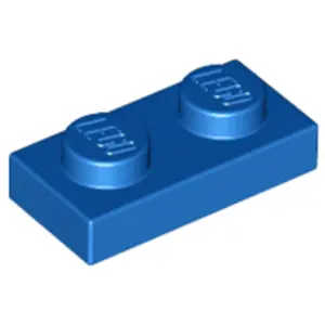 Lego® 50x 1x2 Platten 3023 - Plate Blau - Blue