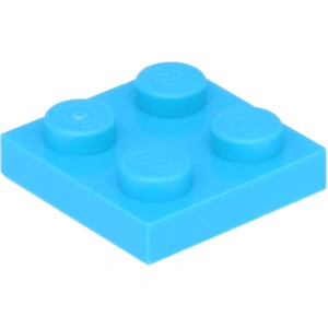 Lego® 2x2 Platten 3022 - 250 Stück Mittleres Azurblau