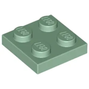 Lego® 2x2 Platten 3022 - 250 Stück Sandgrün