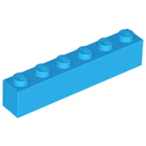 Lego® 10 Stück 3009 Stein Brick 1x6 Part Basic Steine 10 Dunkles Azurb...