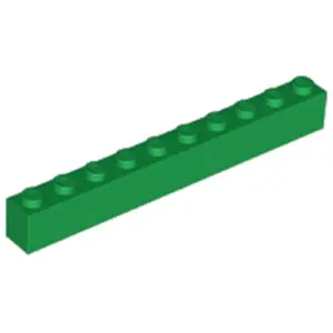 Lego® 10 Stück 6111 Stein Brick 1x10 Part Basic Steine 10 Grün