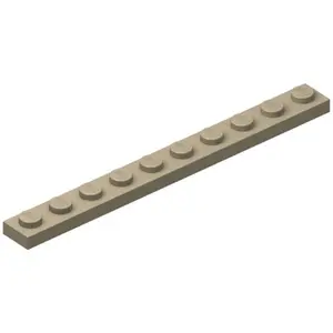 Lego® 1x10 Platten 4477 - 10 Stück Dunkles Beige