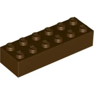 Lego® 2x6 Stein 2456 - 10 Stück Braun