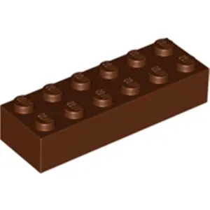Lego® 2x6 Stein 2456 - 10 Stück Rotbraun