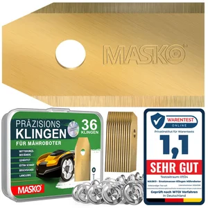 MASKO Mährobotermesser Ersatzmesser für Mähroboter, 36er Set, Titan-beschichtet (36-St), Geeignet für Bosch, Gardena/Husqvarna & Worx günstig