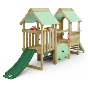 Klettergerüst für Kleinkinder Wickey My First Playground 2 mit Spieltunnel in Grün günstig