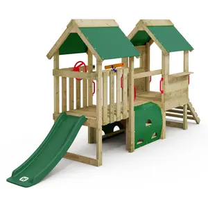 Klettergerüst für Kleinkinder Wickey My First Playground 2 mit Spieltunnel in Grün günstig