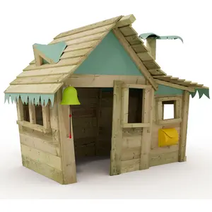 Spielhaus Wickey Casita aus Holz mit Fenstern und Holzdach in Himmelbl... günstig