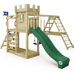 Spielturm Wickey GateFlyer mit Doppelschaukel und Rutsche, aus Holz, g... günstig
