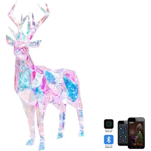 BELIANI Outdoor LED Weihnachtsbeleuchtung Mehrfarbig Kunststoff 90 cm ...