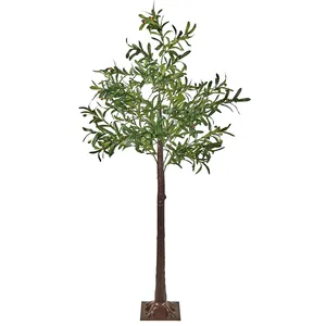 BELIANI Outdoor Weihnachtsbaum Grün mit LED Lichtern 180 cm für Garten...