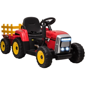 HOMCOM Elektrischer Traktor für Kinder Elektroauto mit Anhänger, Fernb... günstig