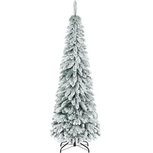 HOMCOM Künstlicher Weihnachtsbaum 180 cm Kunst Tannenbaum mit Kunstsch... günstig