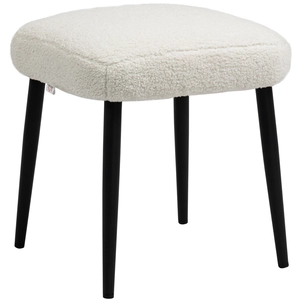 HOMCOM Fußhocker quadratischer Sitzhocker Schminkhocker Kaschmir-Optik... günstig