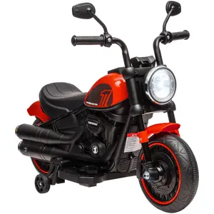 HOMCOM Elektro-Motorrad für Kinder, 3 km/h, mit 2 abnehmbaren Stützräd...